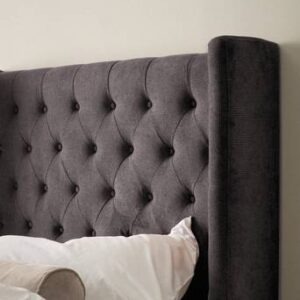 SKENE LYX sänggavel 120 cm Mörkgrå