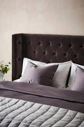 SKENE LYX sänggavel 160 cm Kolgrå