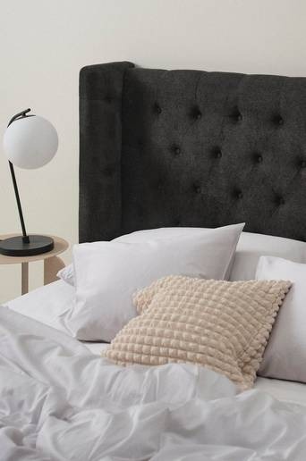 SKENE LYX sänggavel 180 cm Mörkgrå