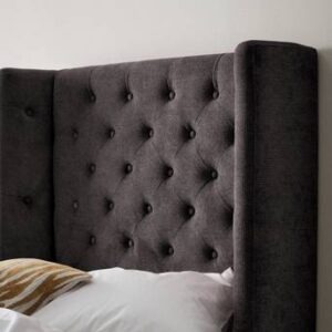 SKENE LYX sänggavel 90 cm Mörkgrå