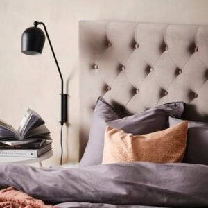 SKENE sänggavel 120 cm Greige