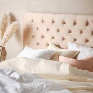 SKENE sänggavel 160 cm Puderbeige