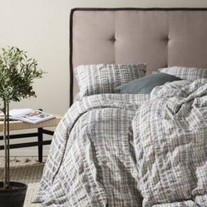 SKYE påslakan Lila/grön