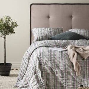 SKYE påslakanset dubbelsäng Lila/grön