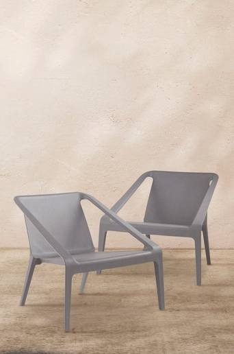 SLÖINGE loungestol 2-pack Grå
