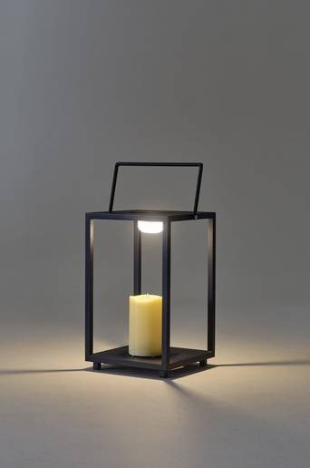 SOLALA ljuslykta solcellsdriven Svart