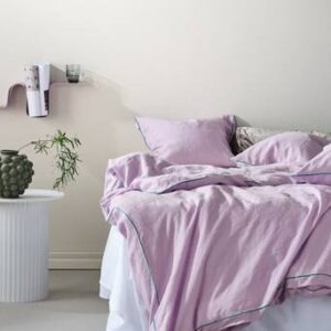 STICH påslakanset dubbelsäng Orkidélila