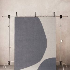 STONES ullmatta 160×230 cm Offwhite/stålgrå