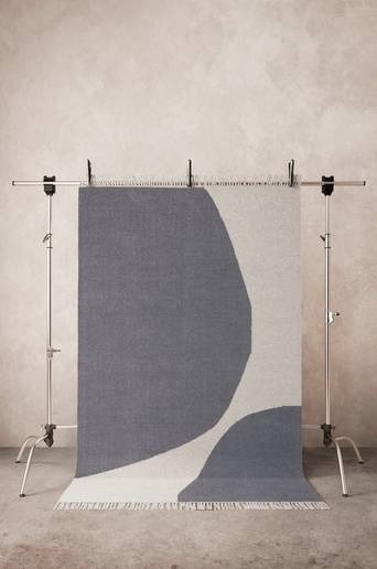 STONES ullmatta 160×230 cm Offwhite/stålgrå