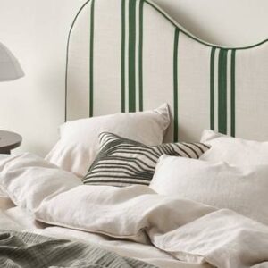 STRÅHOLMEN sänggavel 160 cm Beige/grön