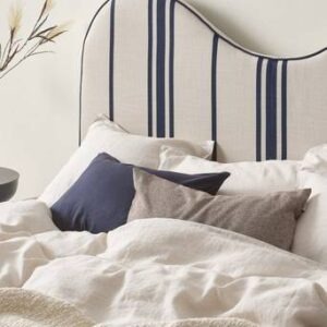 STRÅHOLMEN sänggavel 180 cm Beige/blå