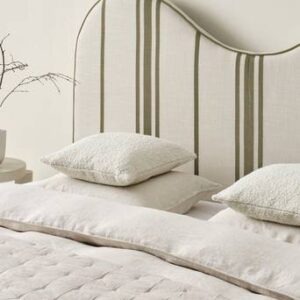 STRÅHOLMEN sänggavel 180 cm Beige/brungrå