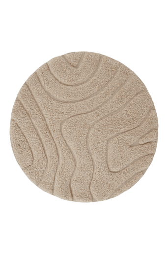 STRANDÄNGEN badrumsmatta ø 80 cm Beige