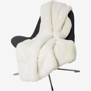 Skinnwille – Pläd Fluffy – Vit – Filtar & plädar – Från Homeroom