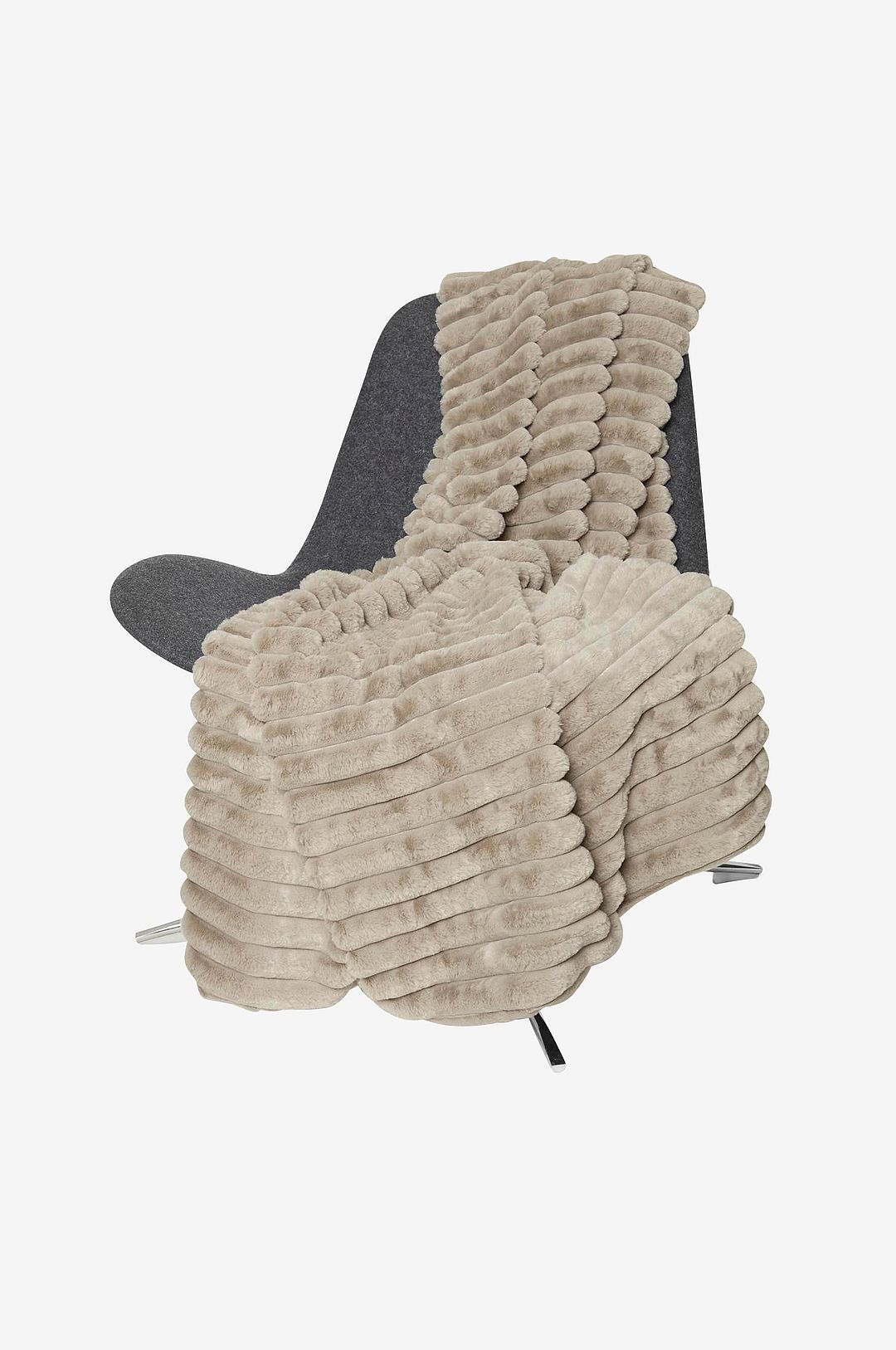 Skinnwille – Pläd Stripy – Beige – Filtar & plädar – Från Homeroom