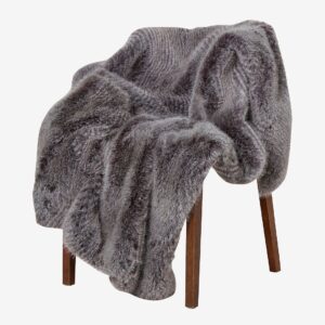 Skinnwille – Pläd/Bäddset Stily 140×220 cm – Grå – Filtar & plädar – Från Homeroom