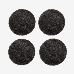 Skinnwille – Sittdyna rund Curly 4-pack – Grå – Sittkuddar & stolsdynor – Från Homeroom