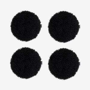Skinnwille – Sittdyna rund Curly 4-pack – Svart – Sittkuddar & stolsdynor – Från Homeroom