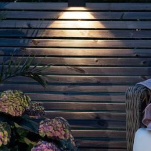 Solcells vägglykta Wally Cube Svart