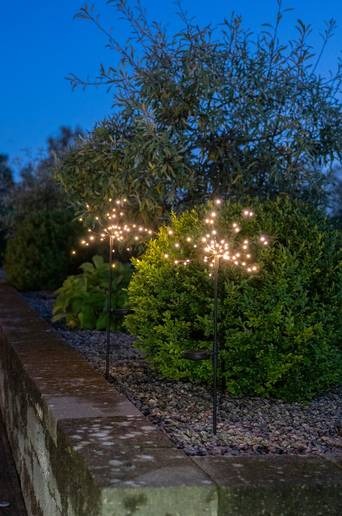 Solcellsdekoration Firework. Svart