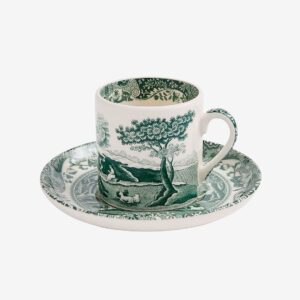 Spode – Espressokopp och fat Heritage Green Italian – Grön – Koppar & muggar – Från Homeroom