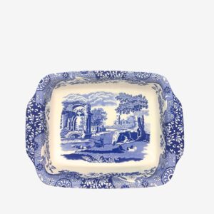 Spode – Rektangulär skål 30 cm x 24 cm Blue Italian – Blå – Skålar – Från Homeroom