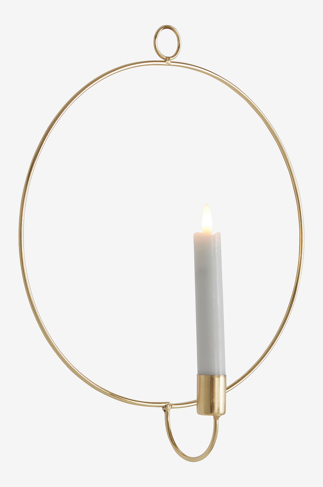 Star Trading - CANDLE RING väggdekoration med LED-ljus - Mässing - Dekorativ julbelysning - Från Homeroom