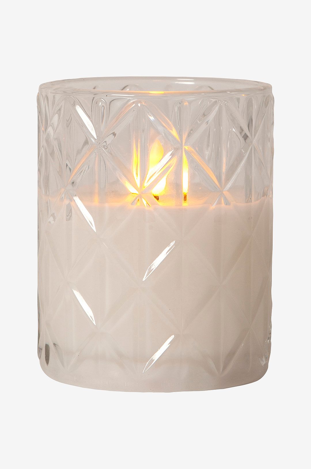 Star Trading - Flamme Romb 12cm - Transparent - Dekorativ julbelysning - Från Homeroom