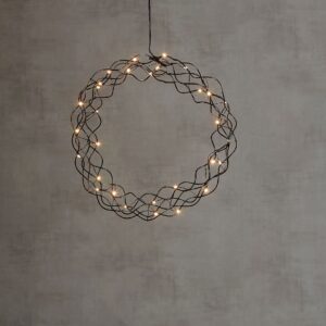 Star Trading – Hängande dekoration Curly 30cm – Svart – Dekorativ julbelysning – Från Homeroom