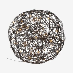 Star Trading – Klot TRASSEL 37,5 cm – Svart – Dekorativ julbelysning – Från Homeroom