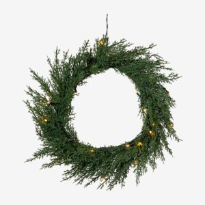 Star Trading – Krans Thuja 40cm – Grön – Dekorativ julbelysning – Från Homeroom