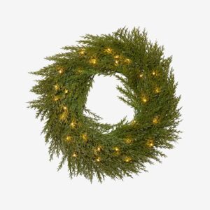 Star Trading – Krans Thuja 45cm – Grön – Dekorativ julbelysning – Från Homeroom