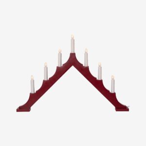 Star Trading – Ljusstake Alma 7L – Röd – Adventsljusstakar – Från Homeroom
