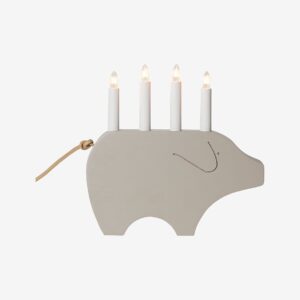 Star Trading – Ljusstake Gry höjd 28 cm – Beige – Adventsljusstakar – Från Homeroom