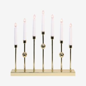 Star Trading – Ljusstake Gustavo 7L – Mässing – Adventsljusstakar – Från Homeroom