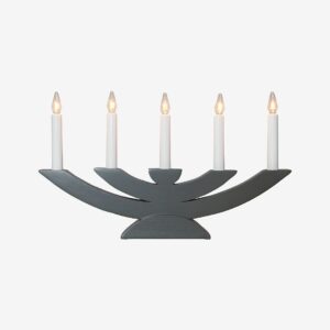 Star Trading – Ljusstake Navida 24cm – Grå – Adventsljusstakar – Från Homeroom