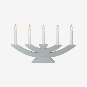 Star Trading – Ljusstake Navida 24cm – Grå – Adventsljusstakar – Från Homeroom