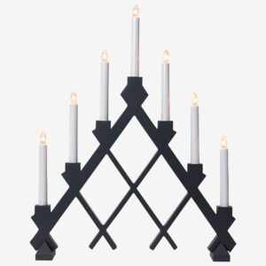 Star Trading – Ljusstake Rut – Svart – Adventsljusstakar – Från Homeroom