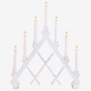 Star Trading – Ljusstake Rut – Vit – Adventsljusstakar – Från Homeroom