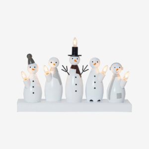 Star Trading – Ljusstake Snowman 21cm – Vit – Adventsljusstakar – Från Homeroom