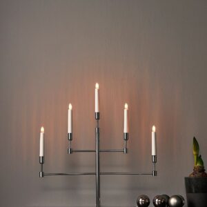Star Trading – Ljusstake Vide höjd 53 cm – Krom – Adventsljusstakar – Från Homeroom