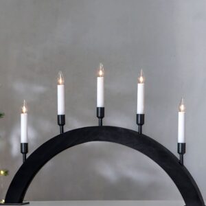 Star Trading – Ljusstake Vind höjd 38 cm – Svart – Adventsljusstakar – Från Homeroom