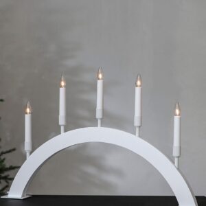 Star Trading – Ljusstake Vind höjd 38 cm – Vit – Adventsljusstakar – Från Homeroom