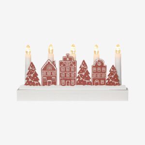 Star Trading – Ljusstake Yuletide höjd 15 cm – Brun – Adventsljusstakar – Från Homeroom