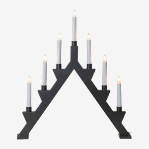 Star Trading – Ljusstake Zack 7 L – Grå – Adventsljusstakar – Från Homeroom