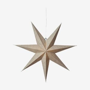 Star Trading – Pappersstjärna Cotton 60cm – Grön – Dekorativ julbelysning – Från Homeroom