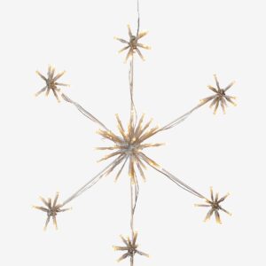 Star Trading – Siluett Flower Snowflake 50cm – Vit – Dekorativ julbelysning – Från Homeroom