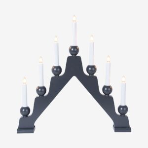 Star Trading – Träljusstake Emma – Grå – Adventsljusstakar – Från Homeroom