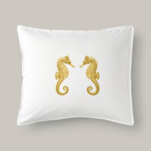 Staycation – Örngott Careful Sea i bomullspercale – Gul – Örngott – Från Homeroom