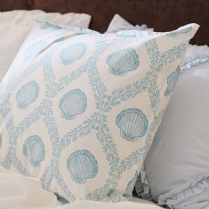 Staycation – Örngott Careful Shell i bomullspercale – Blå – Örngott – Från Homeroom